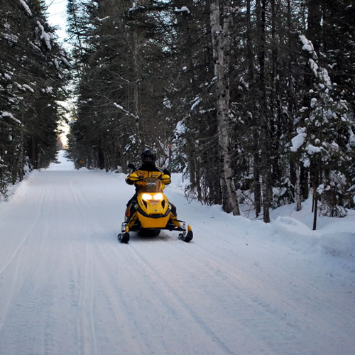 Snowmobiling near Aberdeen Cabins